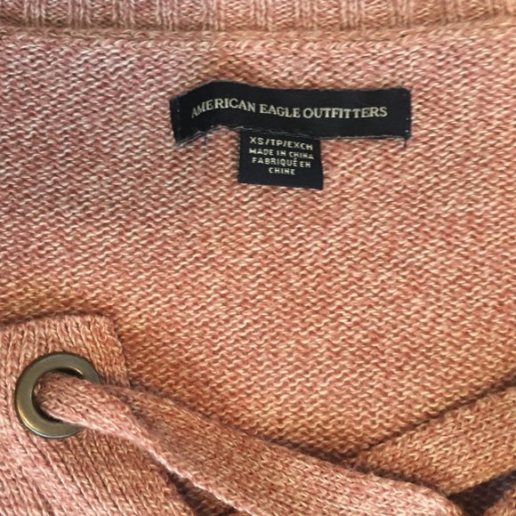 American Eagle Outfitters Long Sleeve Knit Pullover Lightweight Sweater Pink XS - Picture 11 of 14